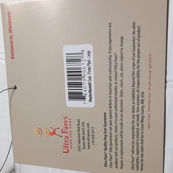NEW Ultra Paws Weather Master Coat large - Picture 4 of 8